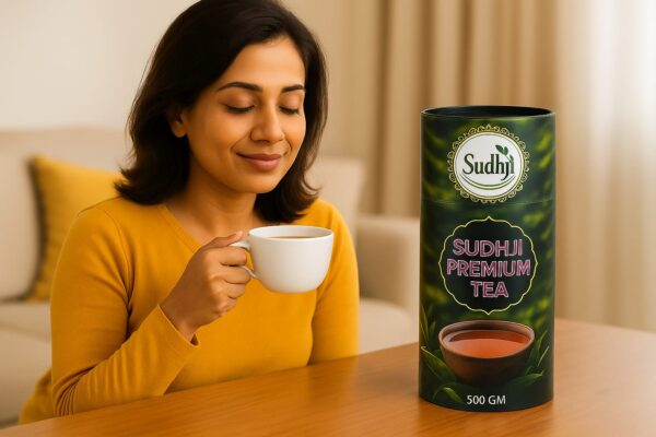 SUDHJI Premium Tea, Blended with 5 unique types of leaves from Upper Assam and enriched with Orthodox Tea leaves- 500g - Image 2